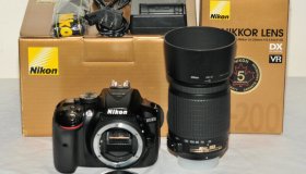 Nikon D5300 Digital SLR Body with 55-200 mm4-5.6 AF-S VR lens